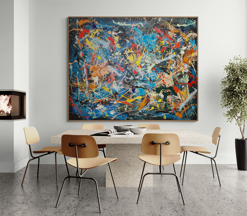 Modern Dining Room With Fireplace (7)