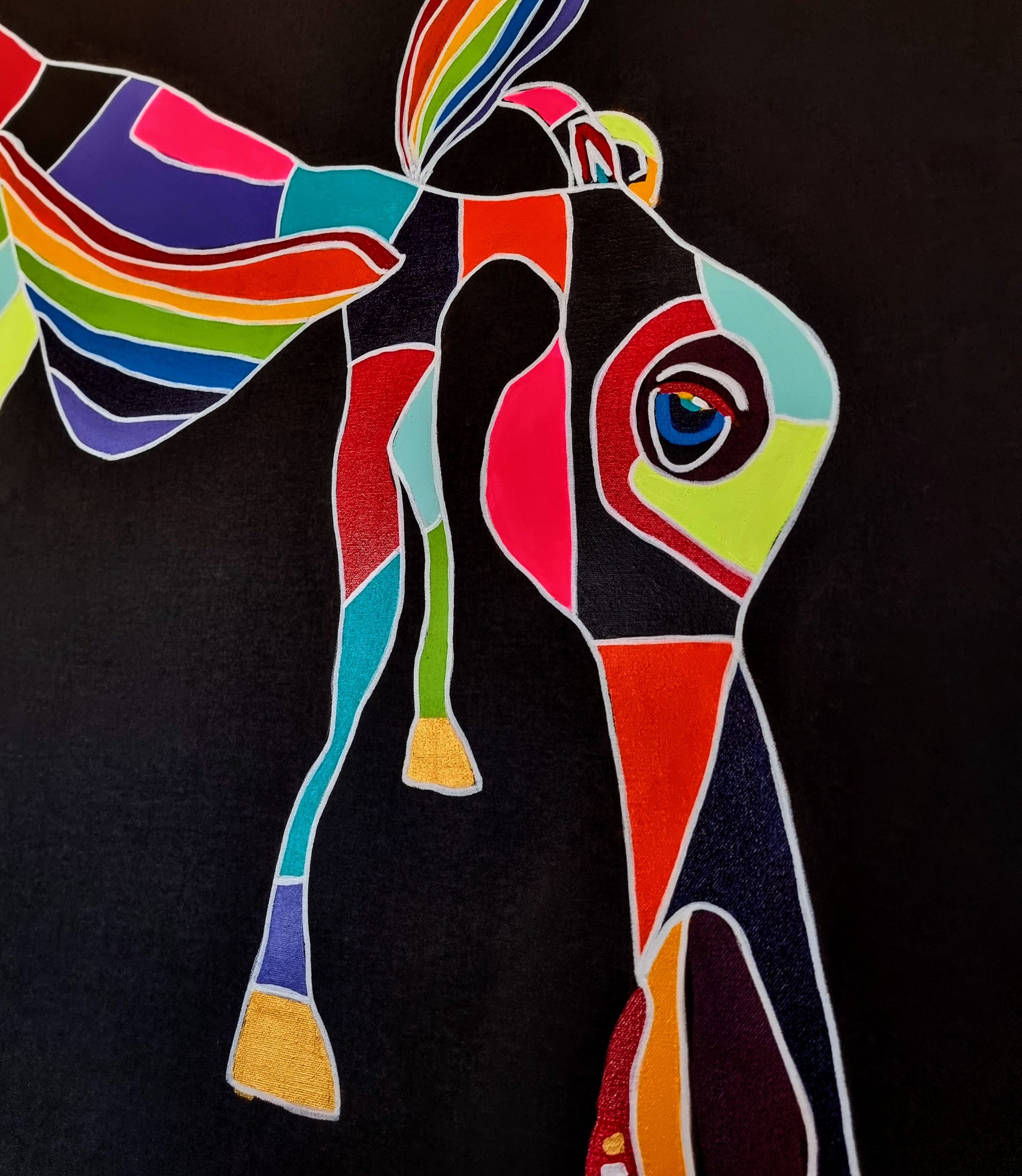 Pegasus And His Rainbow Wings Detail