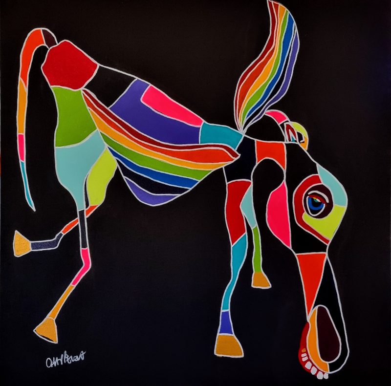 Pegasus and his rainbow wings