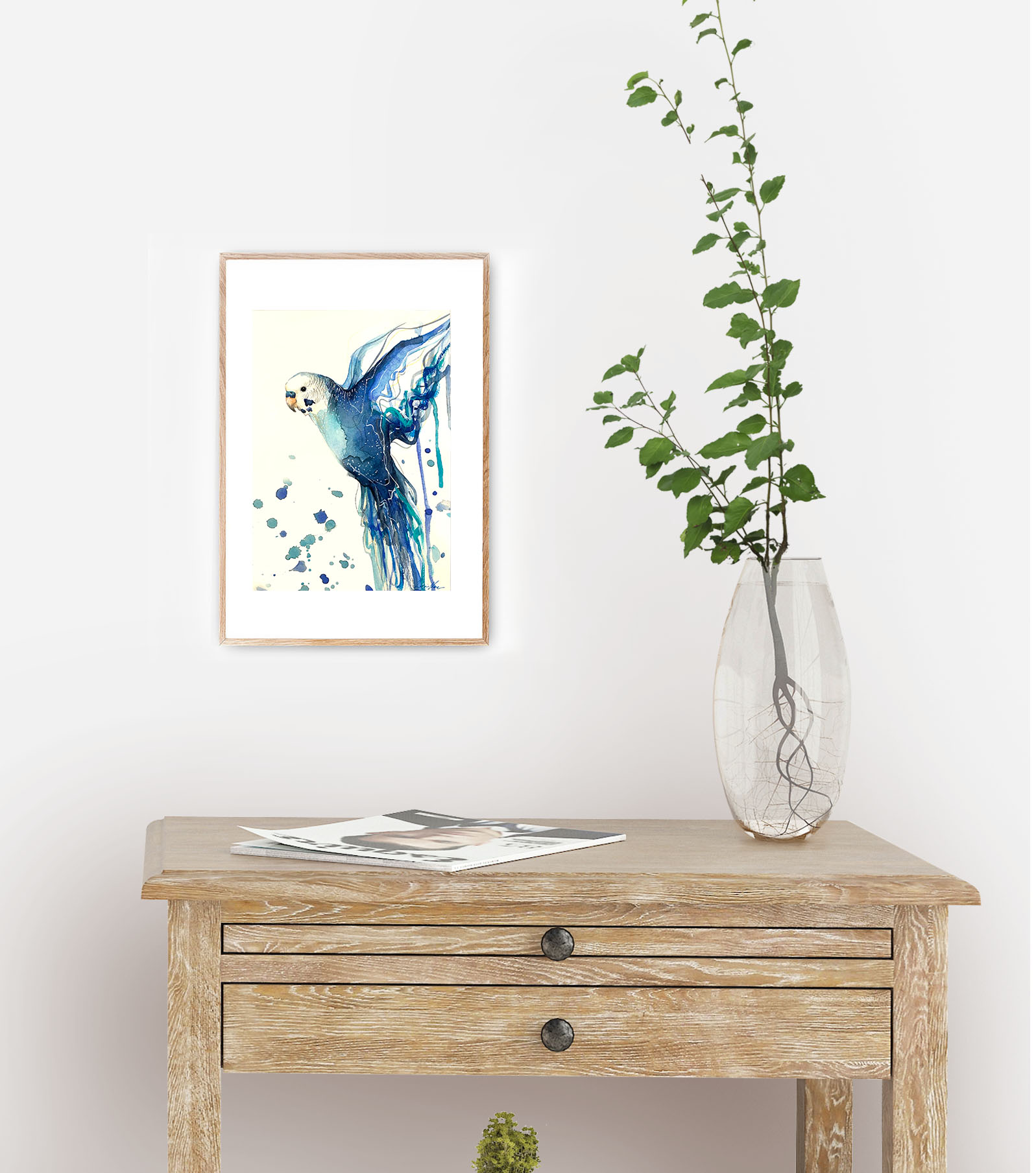 Leni Kae Blue Budgie Spirit A5 Plus Matte Board Interior1