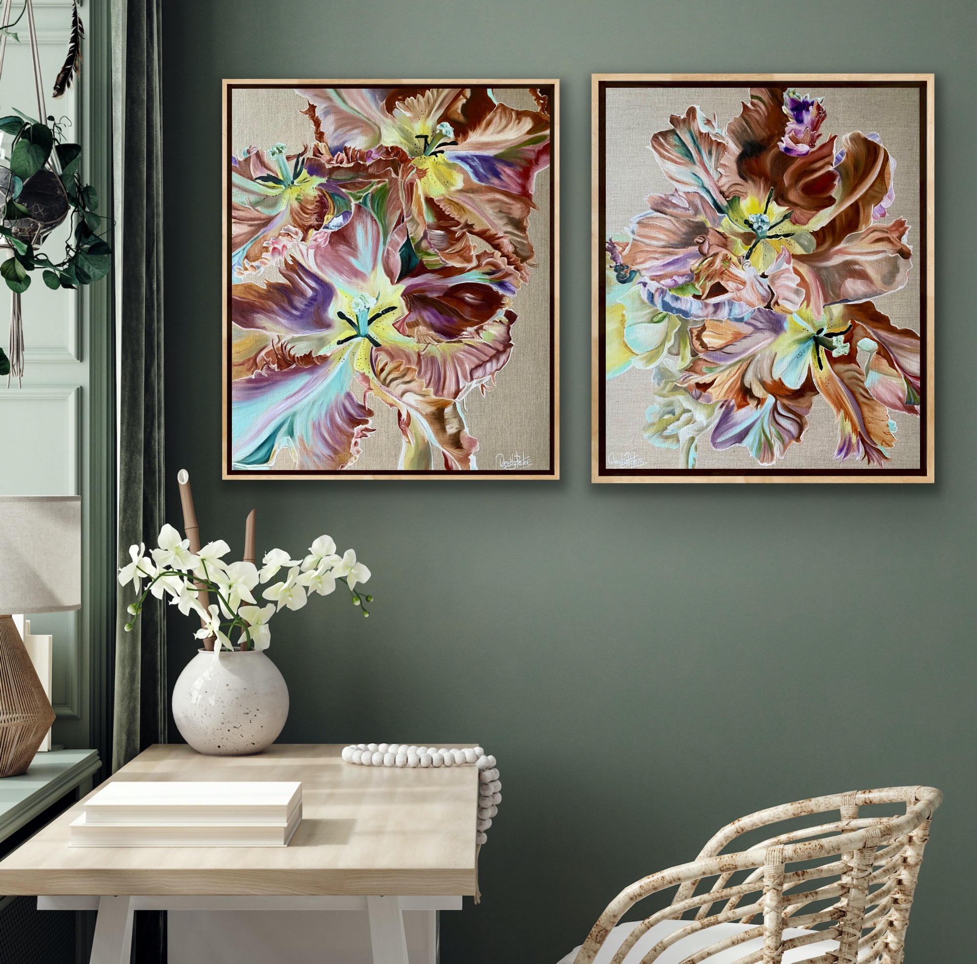 The Unfurled Tulip I&ii Insitu2 Wendy Peters