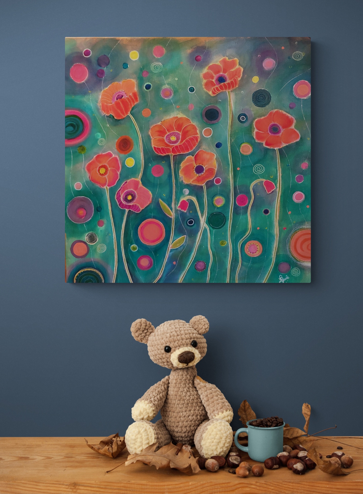 Teddy Bear On Wooden Shelf 2 Resized