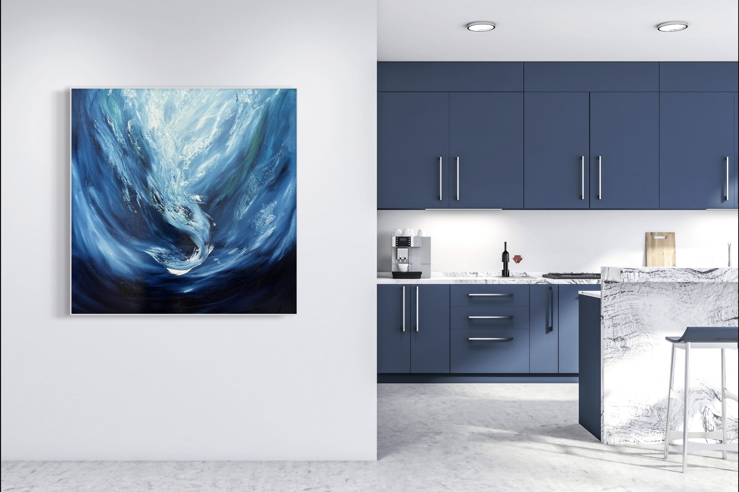 Blue Interior Alanah Jarvis Abstract Art