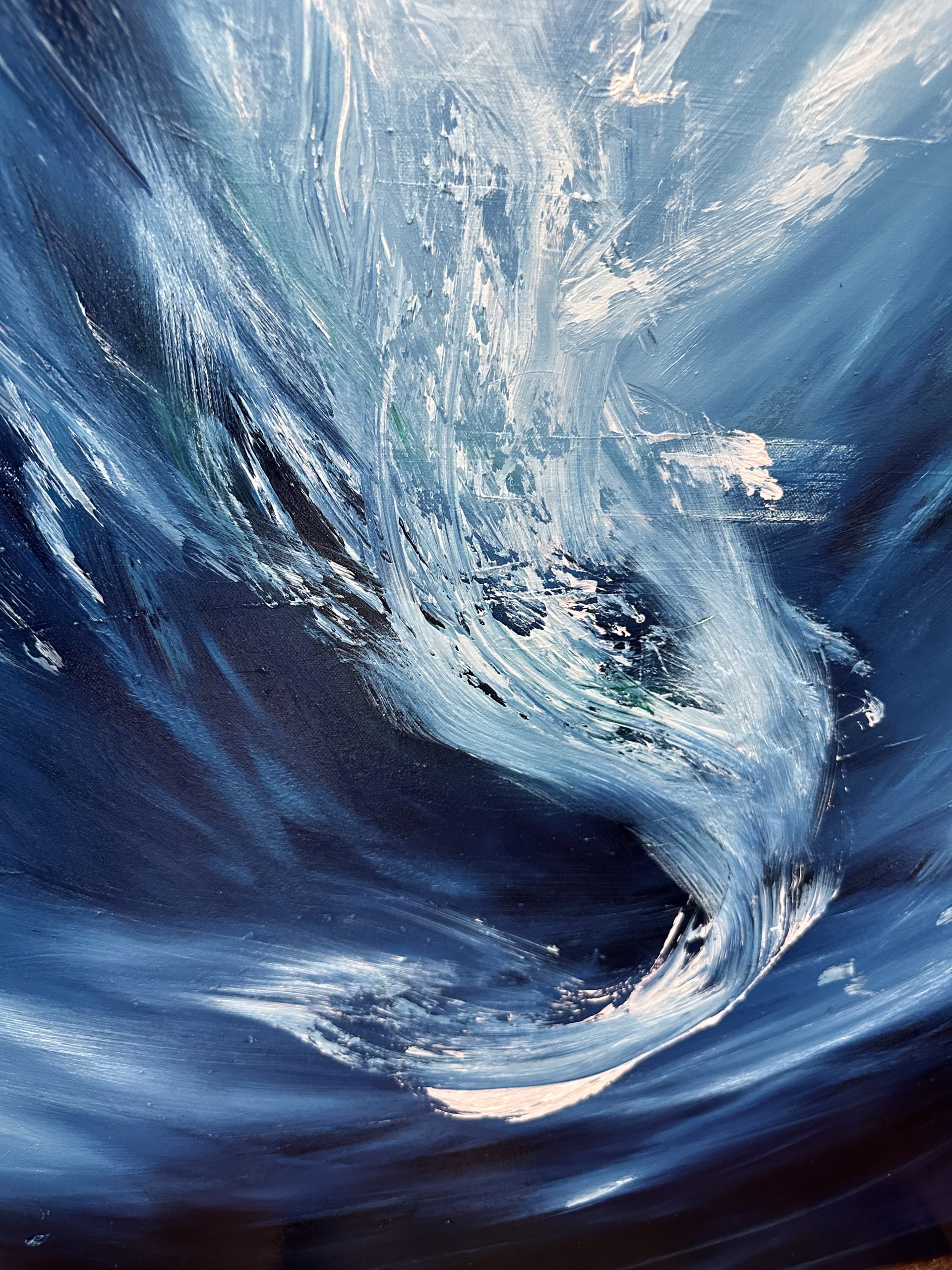 Close Up White Movement Alanah Jarvis Abstract Art