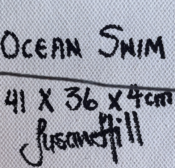 Ocean Swim Red Sq Size Sig