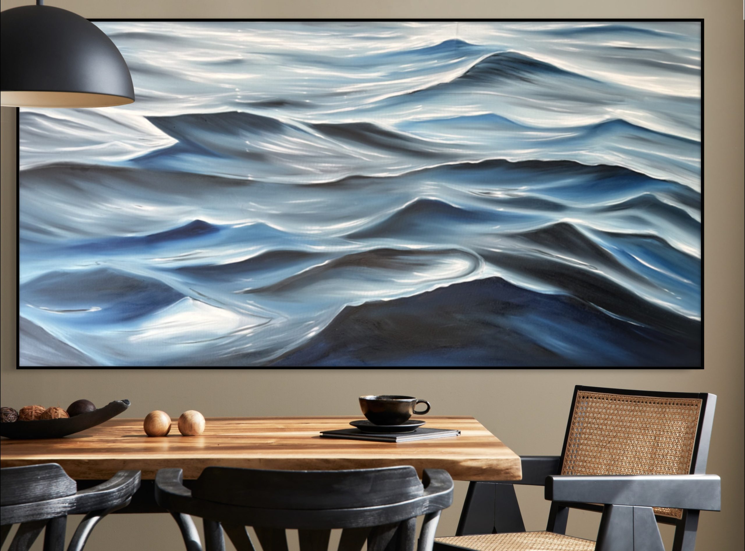Black And Timber Interior Alanah Jarvis Ocean Art