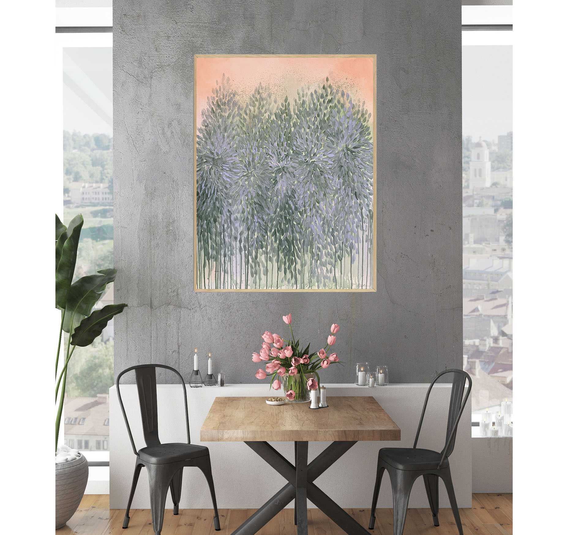 Leni Kae From My Heart To Yours Abstract Landscape Art Framed