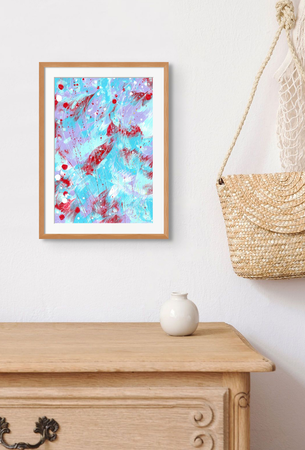 Butterfly 5 Original Painting By Bridget Bradley Above Drawers