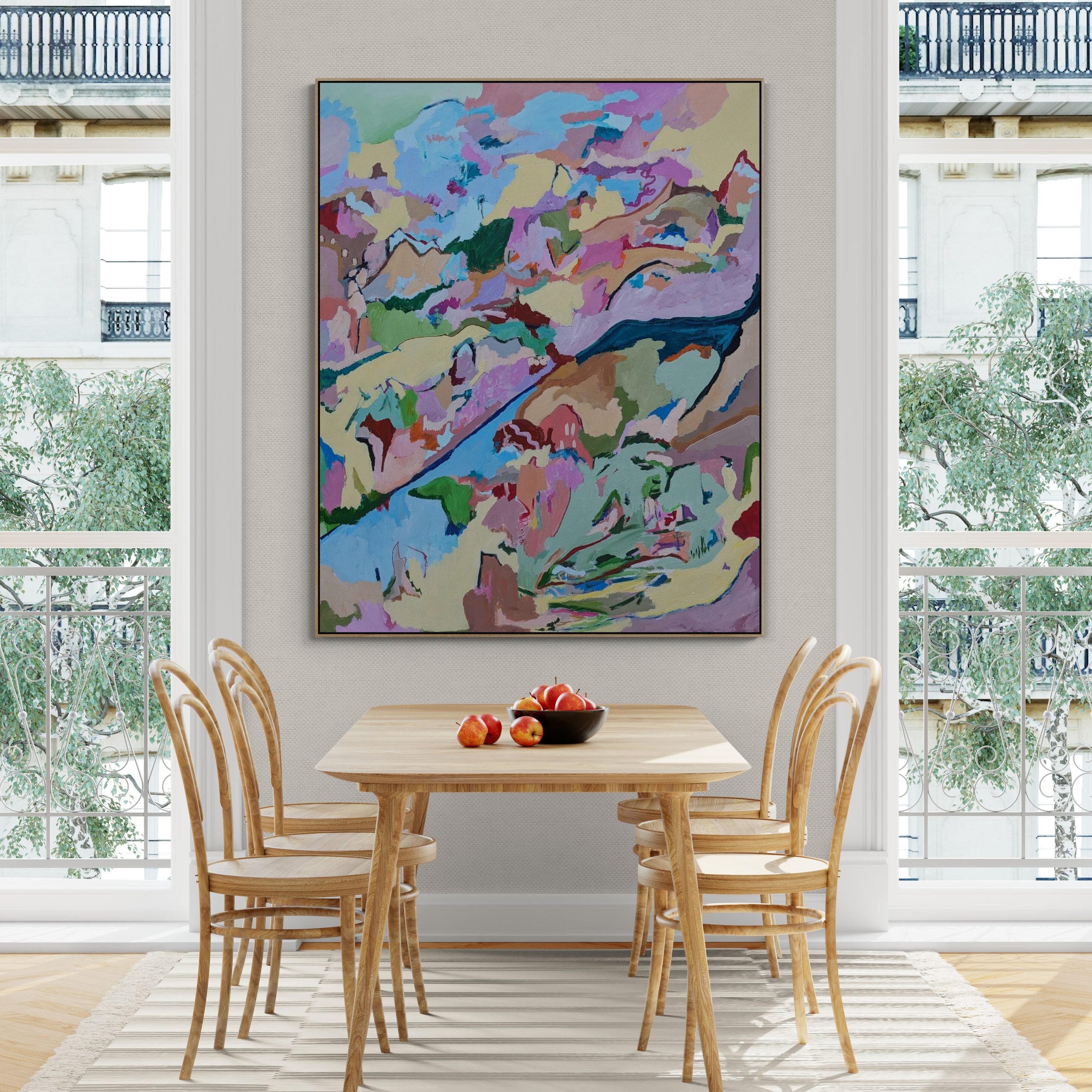 Apartment Dining Room With Window Views (3)