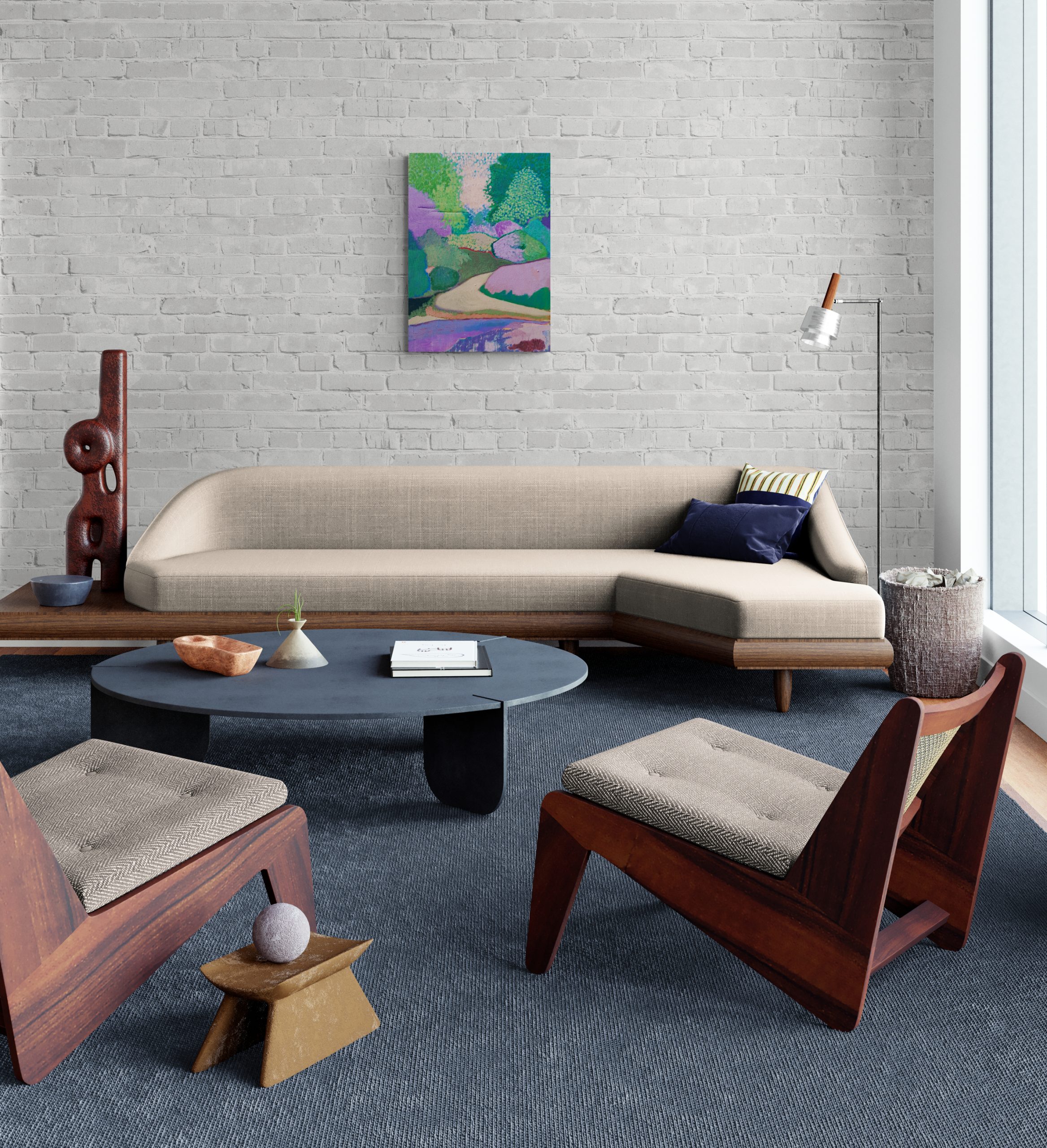 Fancy Living Room With High Ceiling (1)