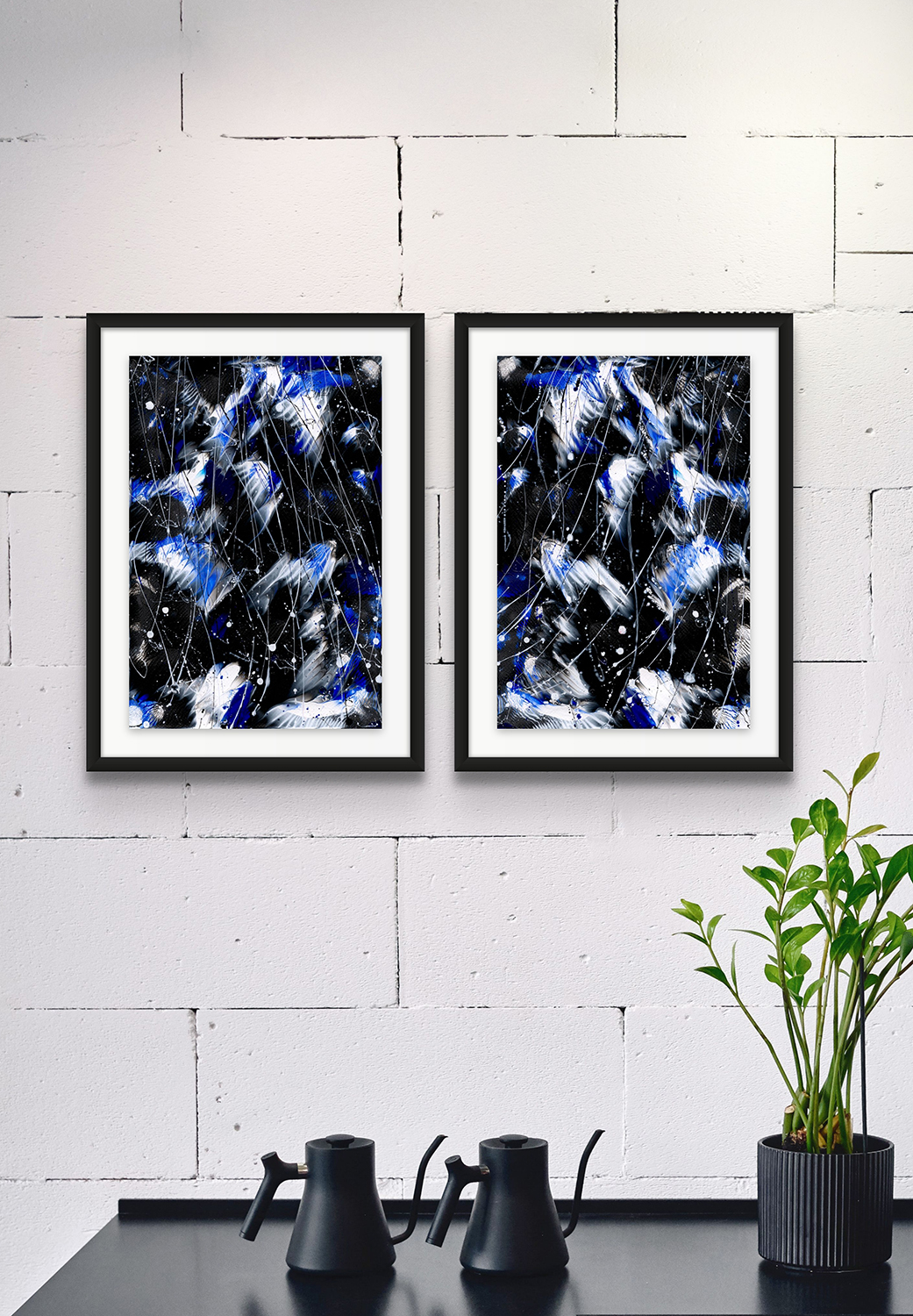 Butterfly 7 Butterfly 8 Abstract Art Above Kitchen Bench