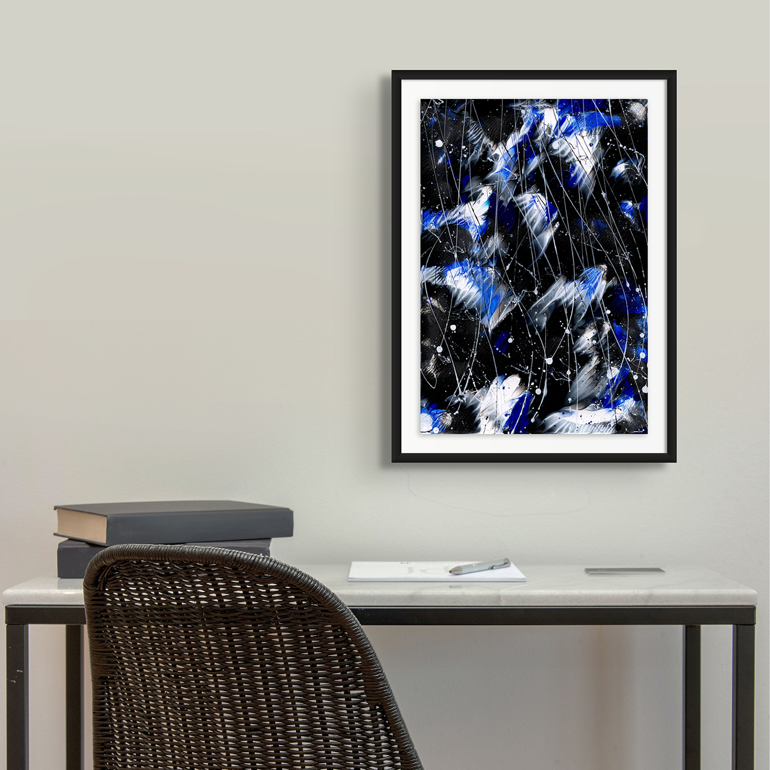 Butterfly 7 Original Abstract By Bridget Bradley Above Desk