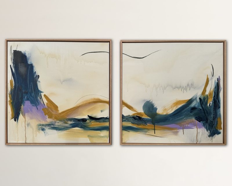 In my element – Framed abstract diptych