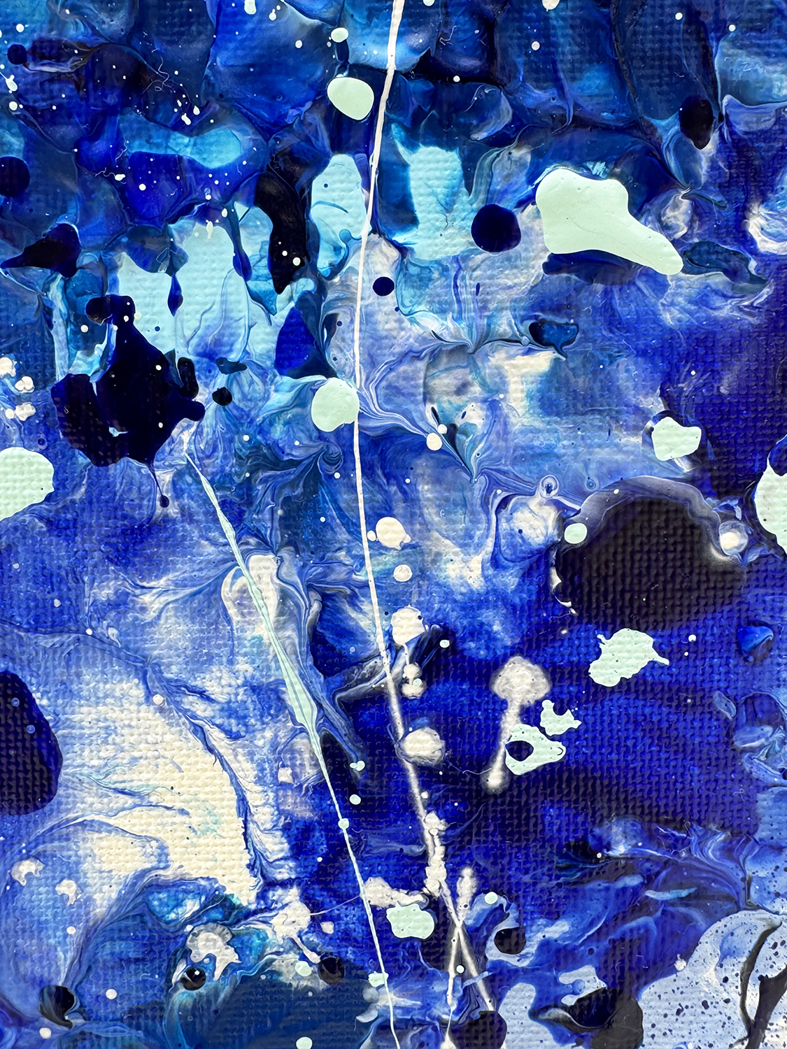 Deep Blue Ii Original Abstract By Bridget Bradley Layers