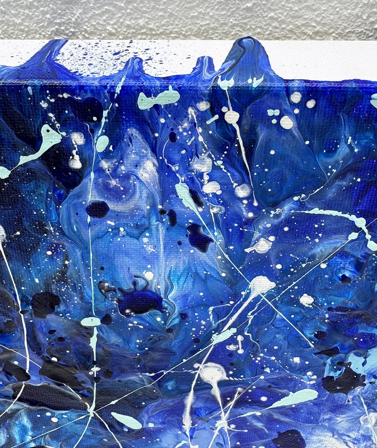 Deep Blue Ii Original Abstract By Bridget Bradley Painted Top Ed