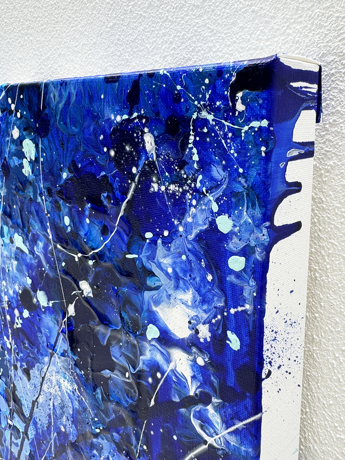 Deep Blue Ii Original Abstract By Bridget Bradley Top Left Edge