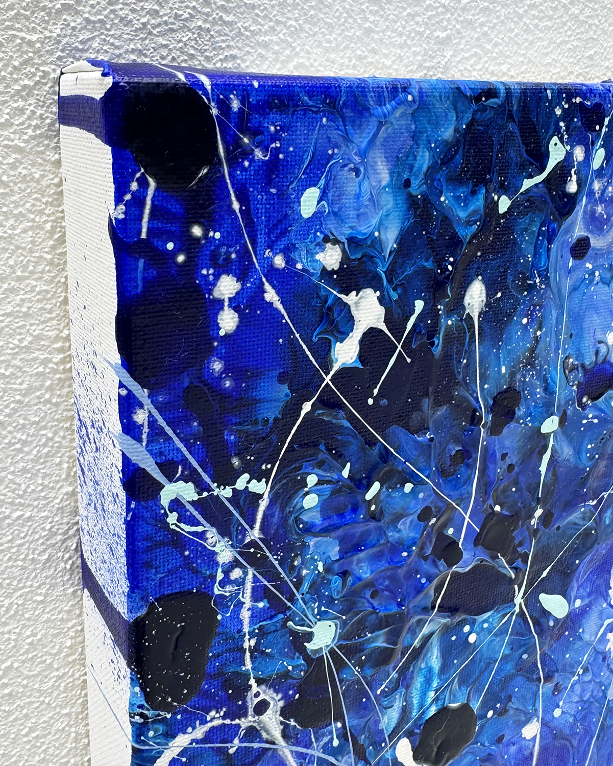 Deep Blue Ii Original Abstract By Bridget Bradley Top Edge