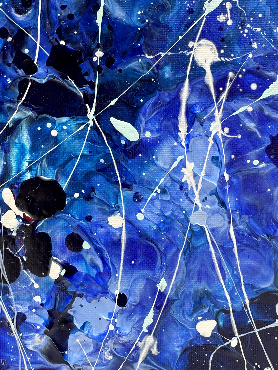 Deep Blue Ii Original Abstract By Bridget Bradley Textures Marks