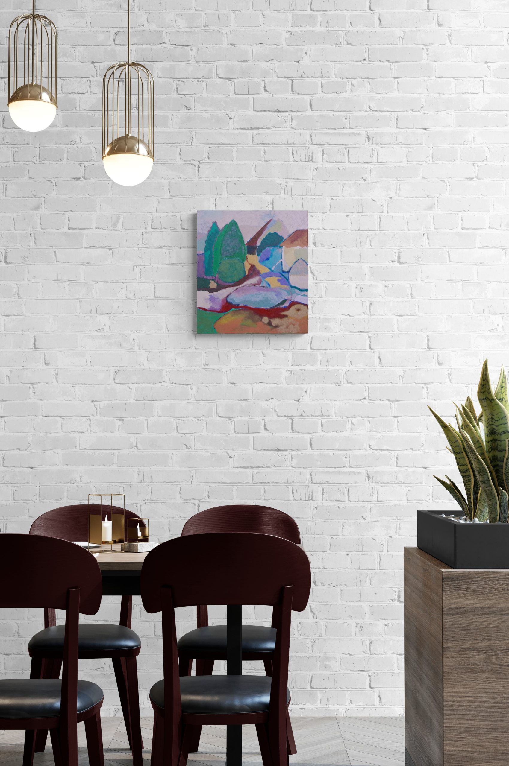 Modern Dining Room With Large Planter Box 2