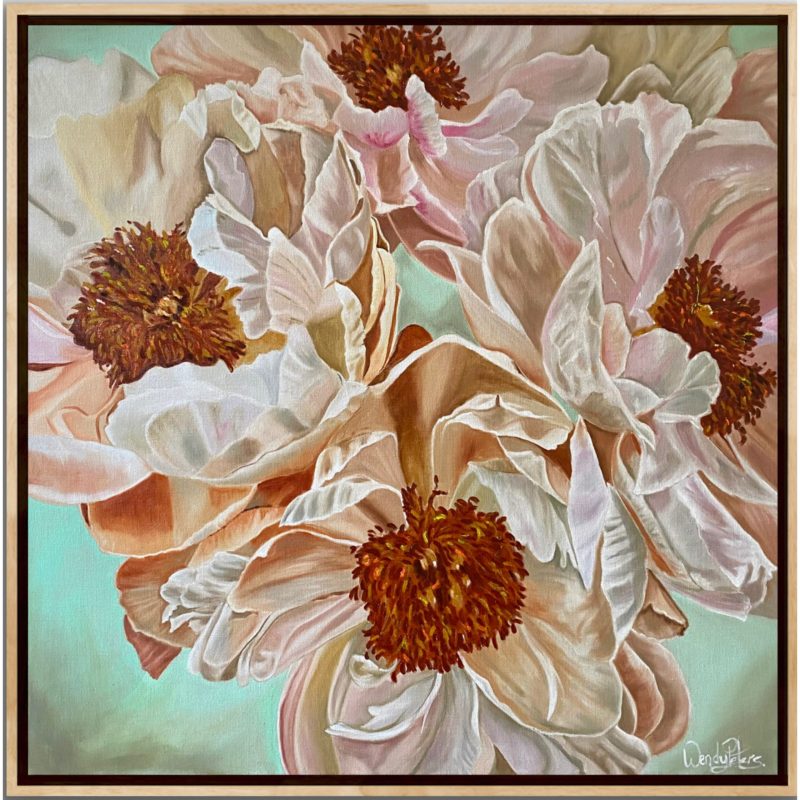 Sienna Blush Peonies – Framed