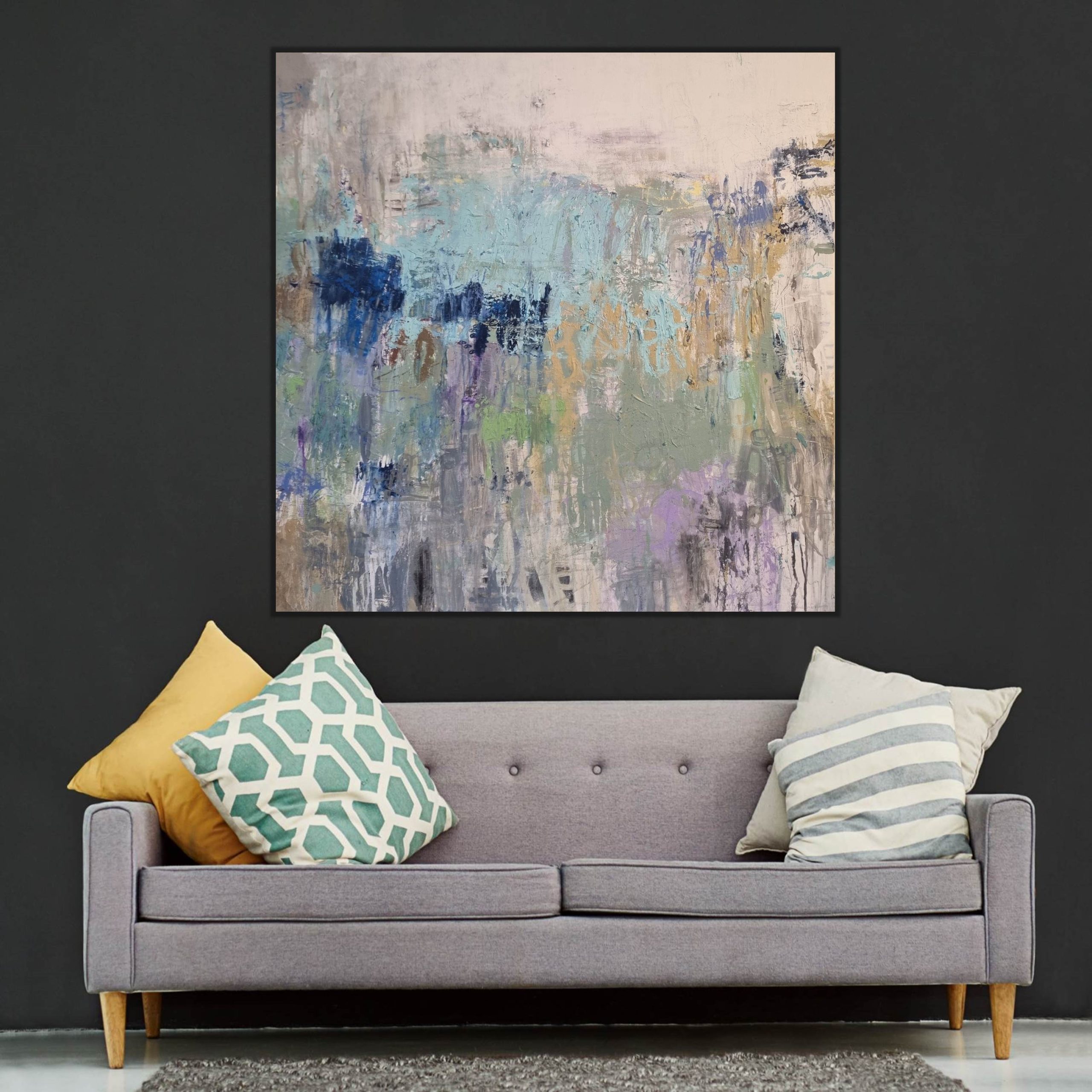 Lavender Bay Sunset Blk Wall Grey Lnge