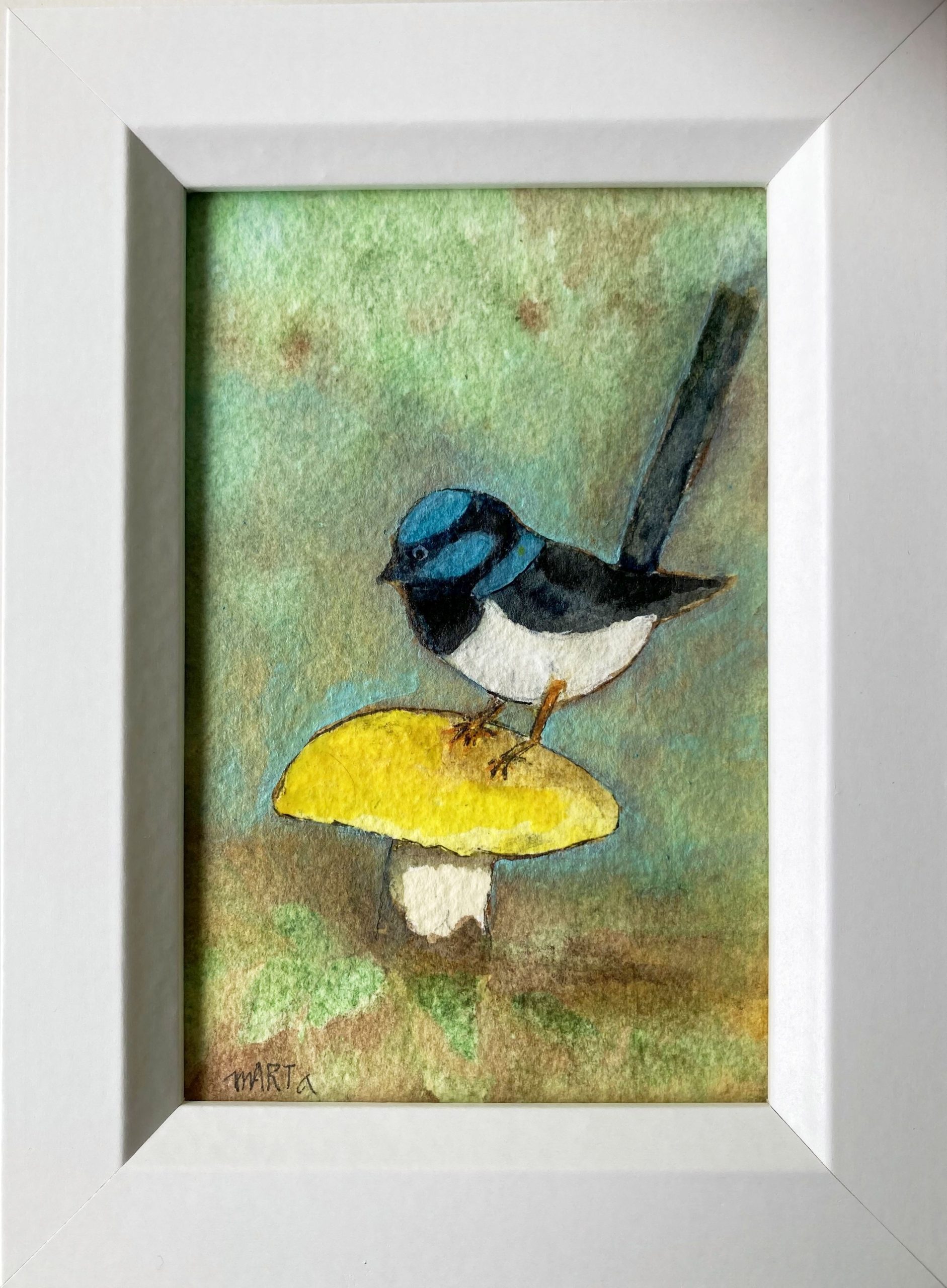 Yellow And Blue Marta Blaszak Water Colour H18 X W14 $45