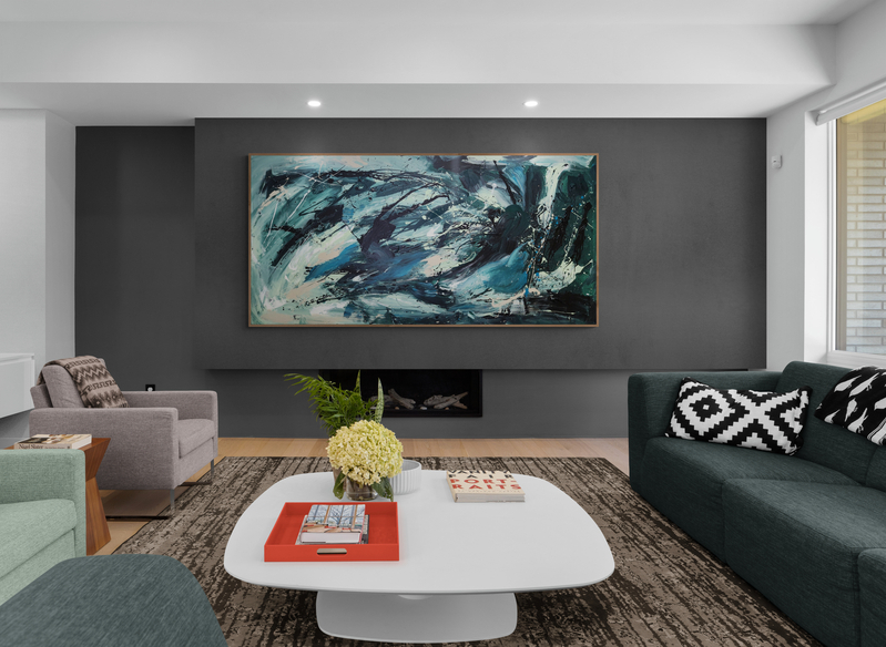 Comfy Living Room With Feature Wall 3