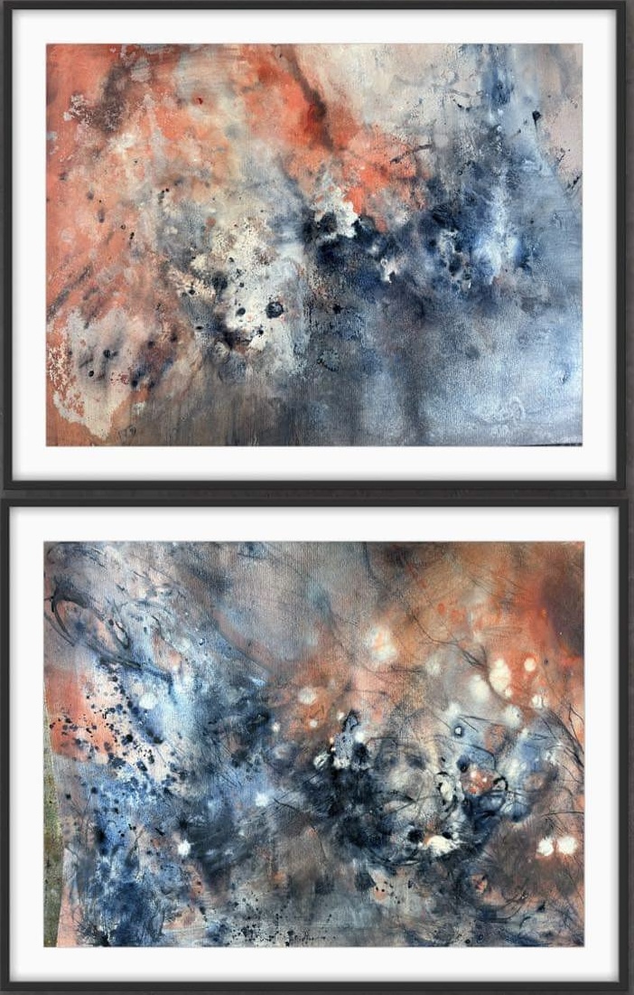 Campfire Ember & Ash (Diptych)