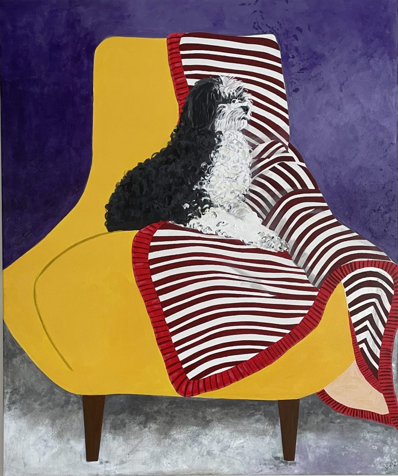 Lulu in her yellow chair