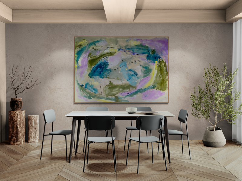 Dining Room With A Large Shrub