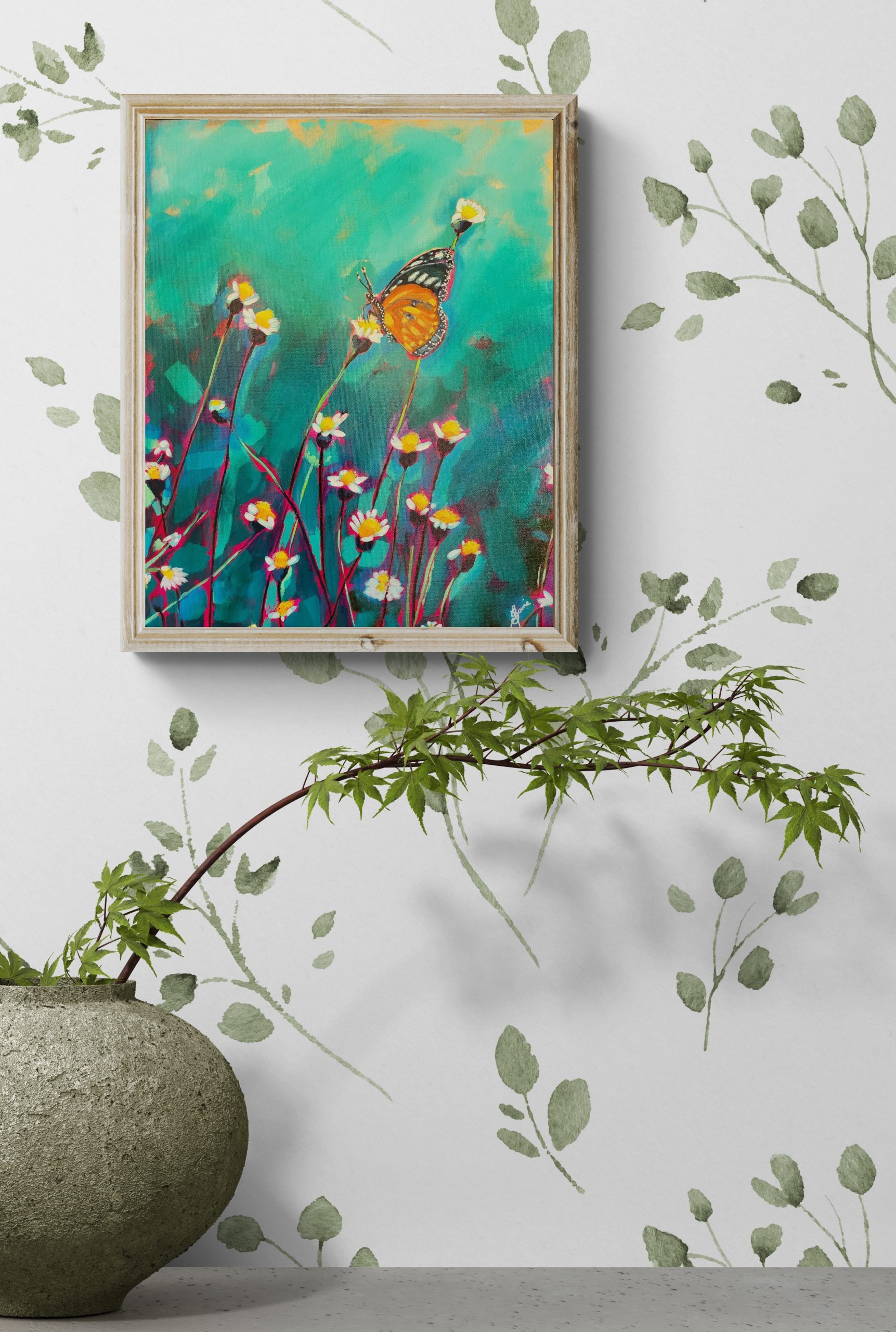 Stone Urn With Leafy Plant Resized 2