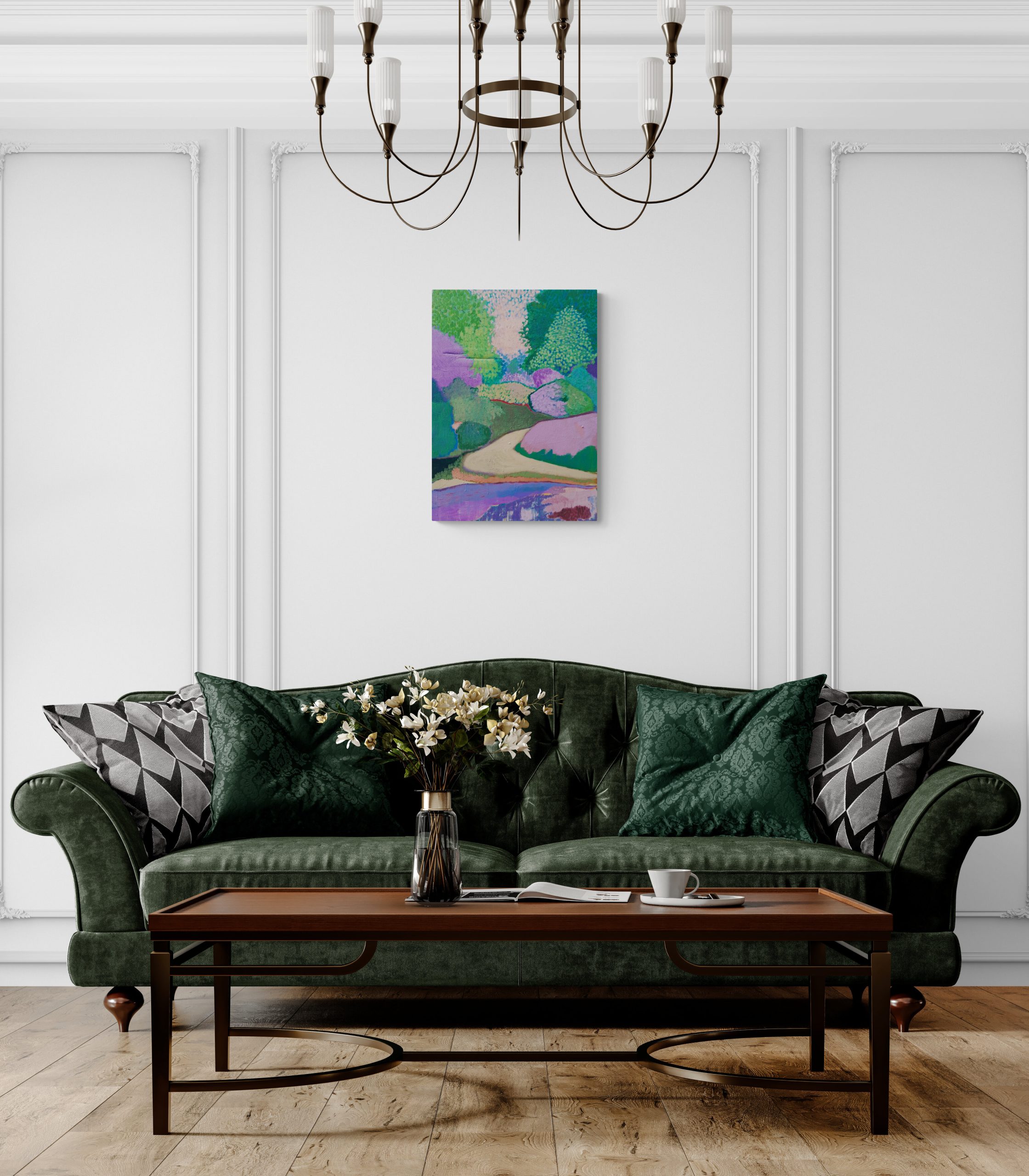 Classic Living Room With Fancy Sofa