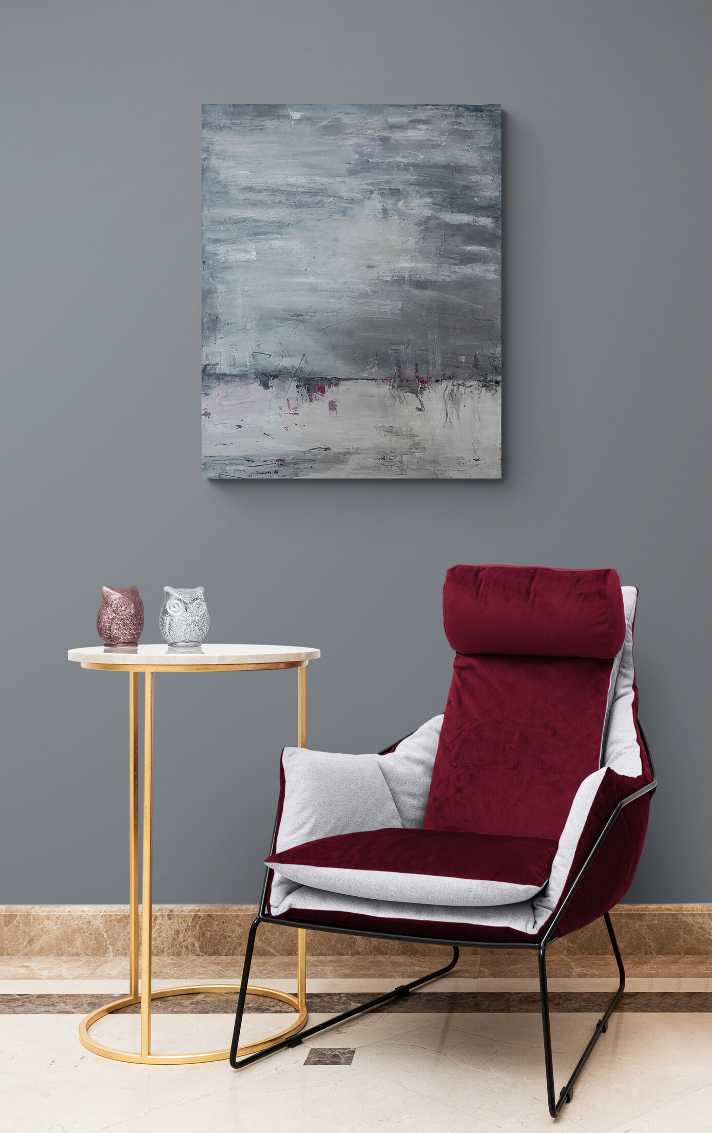 Fancy Chair And Ornamental Owls