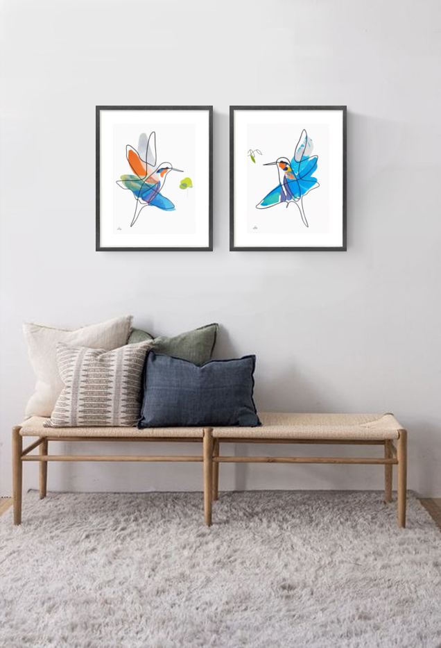 Diptych Truemotion Kingfisher