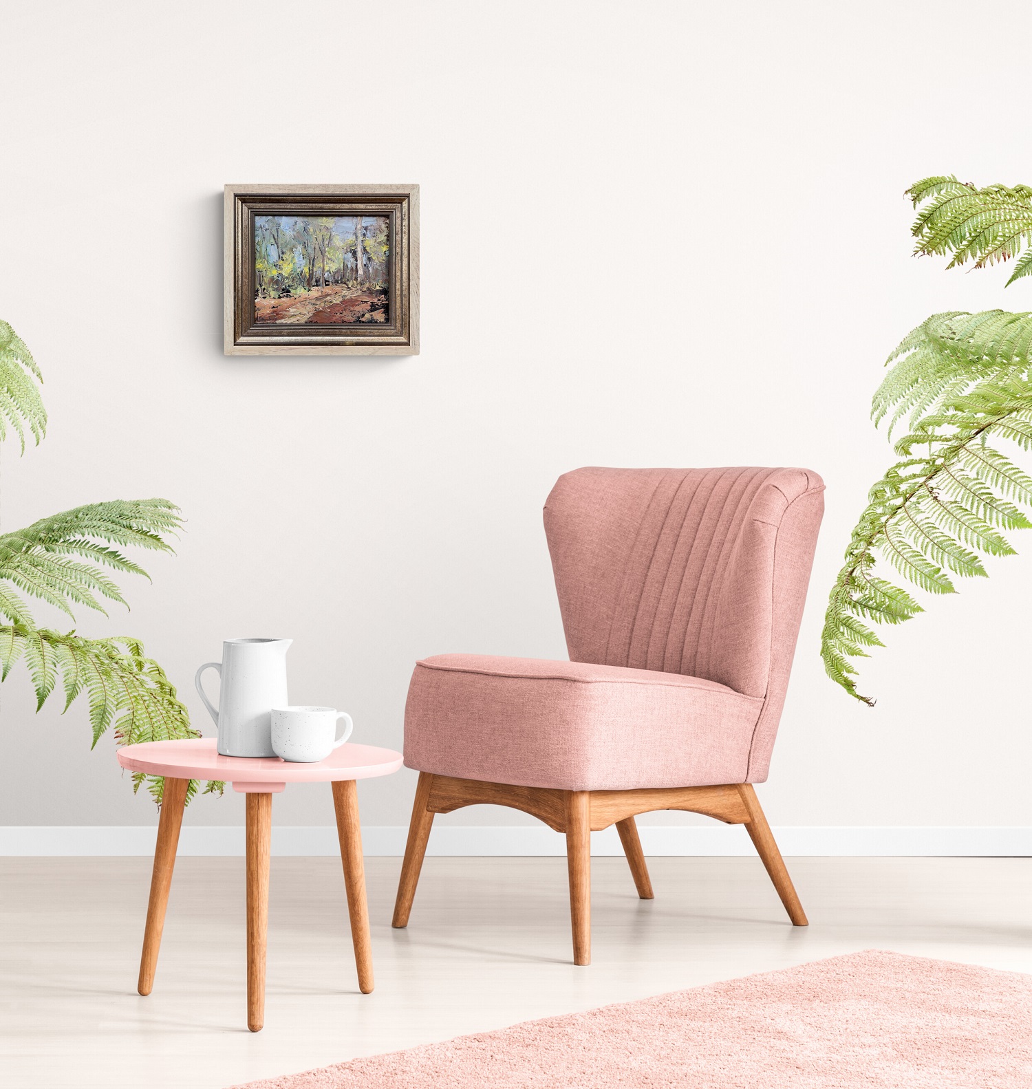 Warm Bright Sitting Room With Tropical Plants (7)