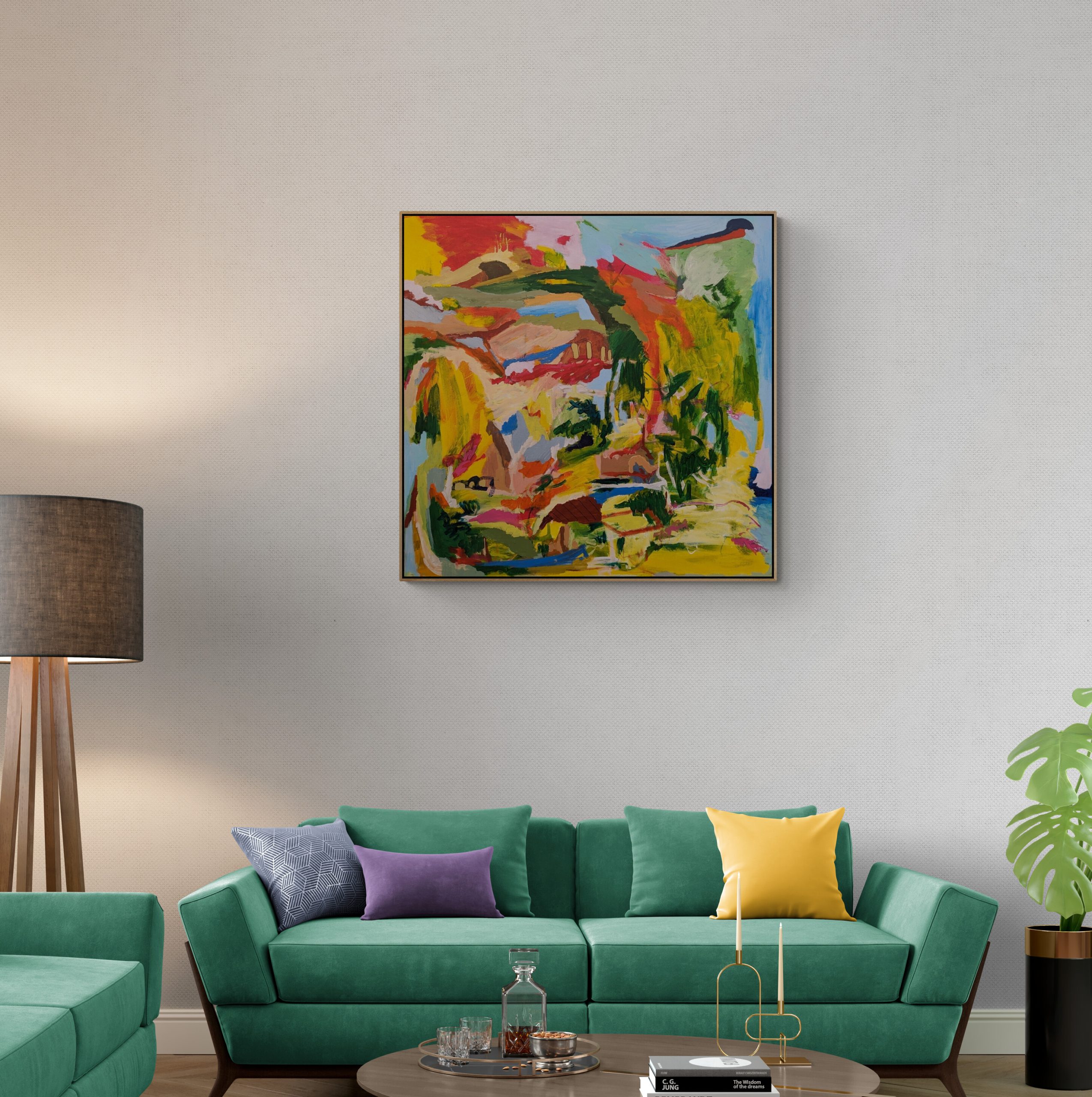 Living Room With Colorful Furnishings (1)