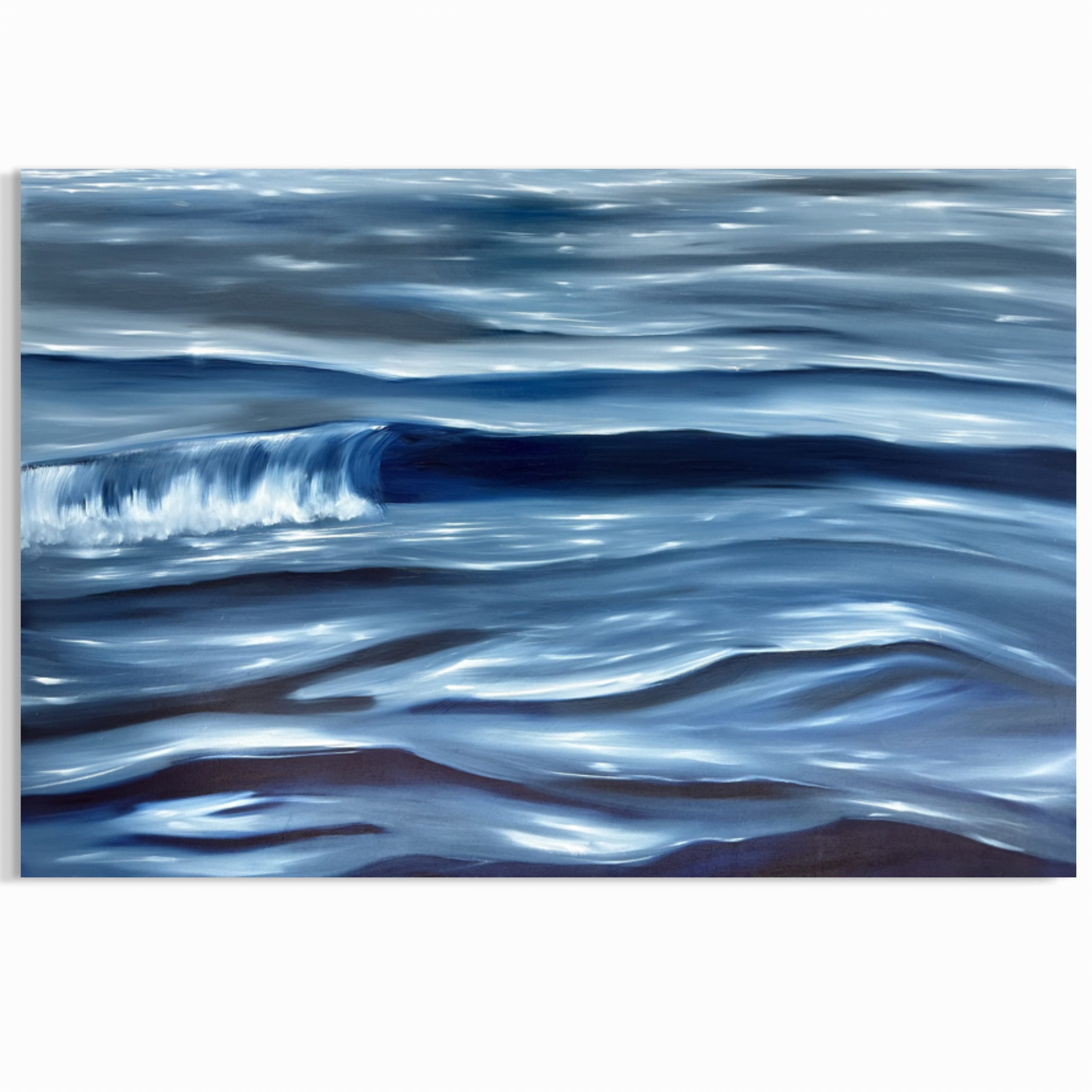 Kisses On The Ocean Unframed On White Wall