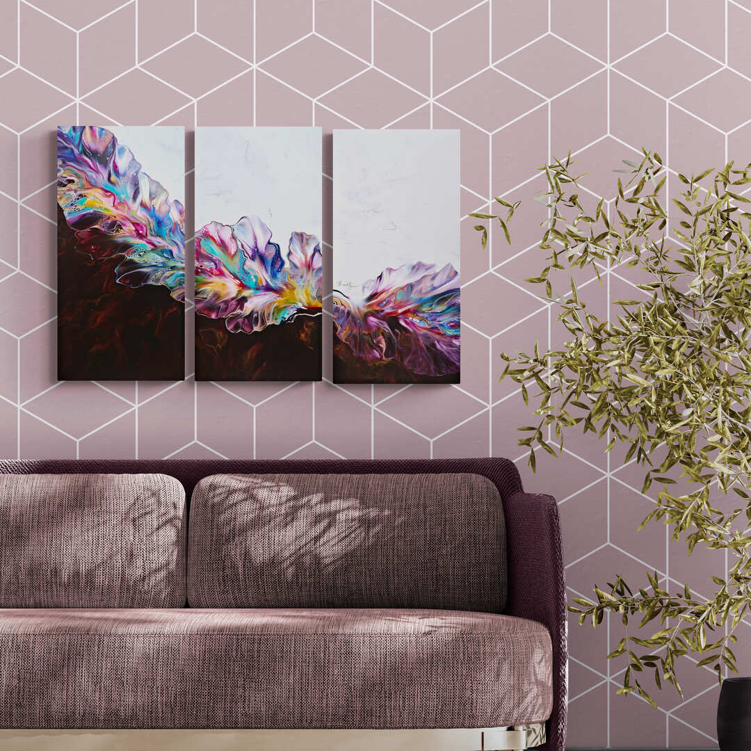 Flourishing Beauty Triptych Couch