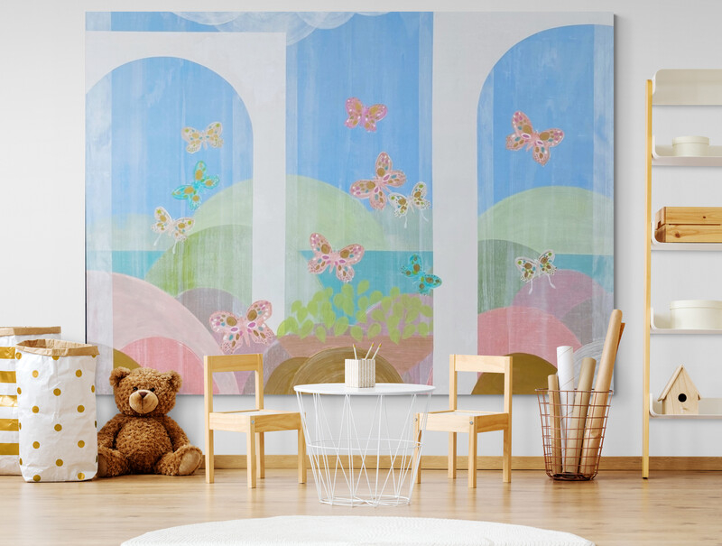 Childs Room With Furniture And Large Teddy Bear