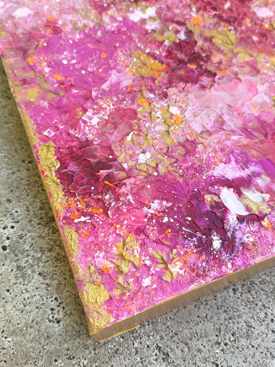 Golden Hour I Original Painting By Bridget Bradley Right Corner