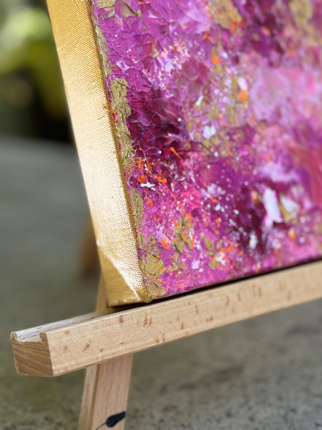 Golden Hour I Original Abstract By Bridget Bradley Easel