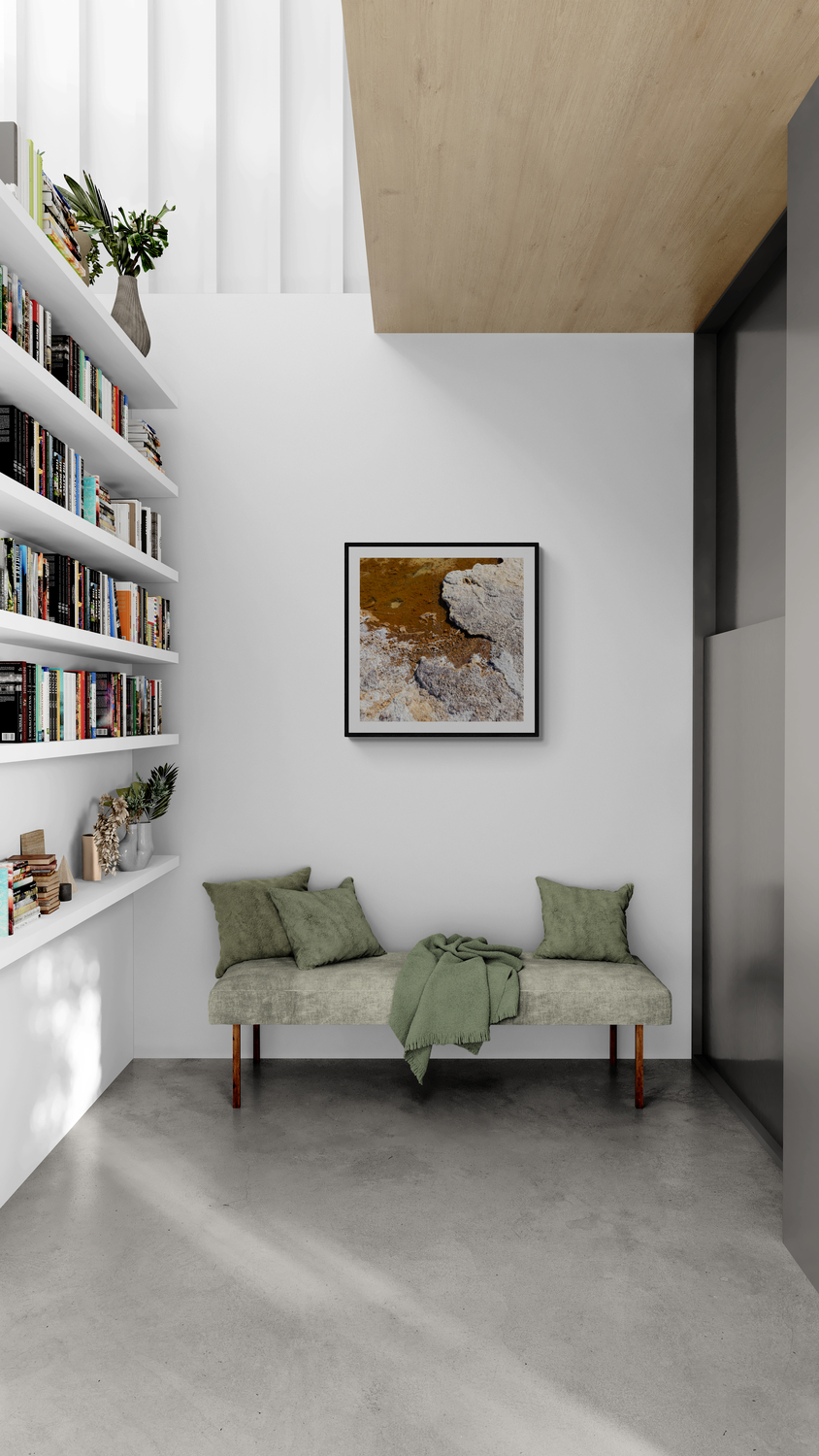 Salt And Water 75 X 75 Cm In Home Library