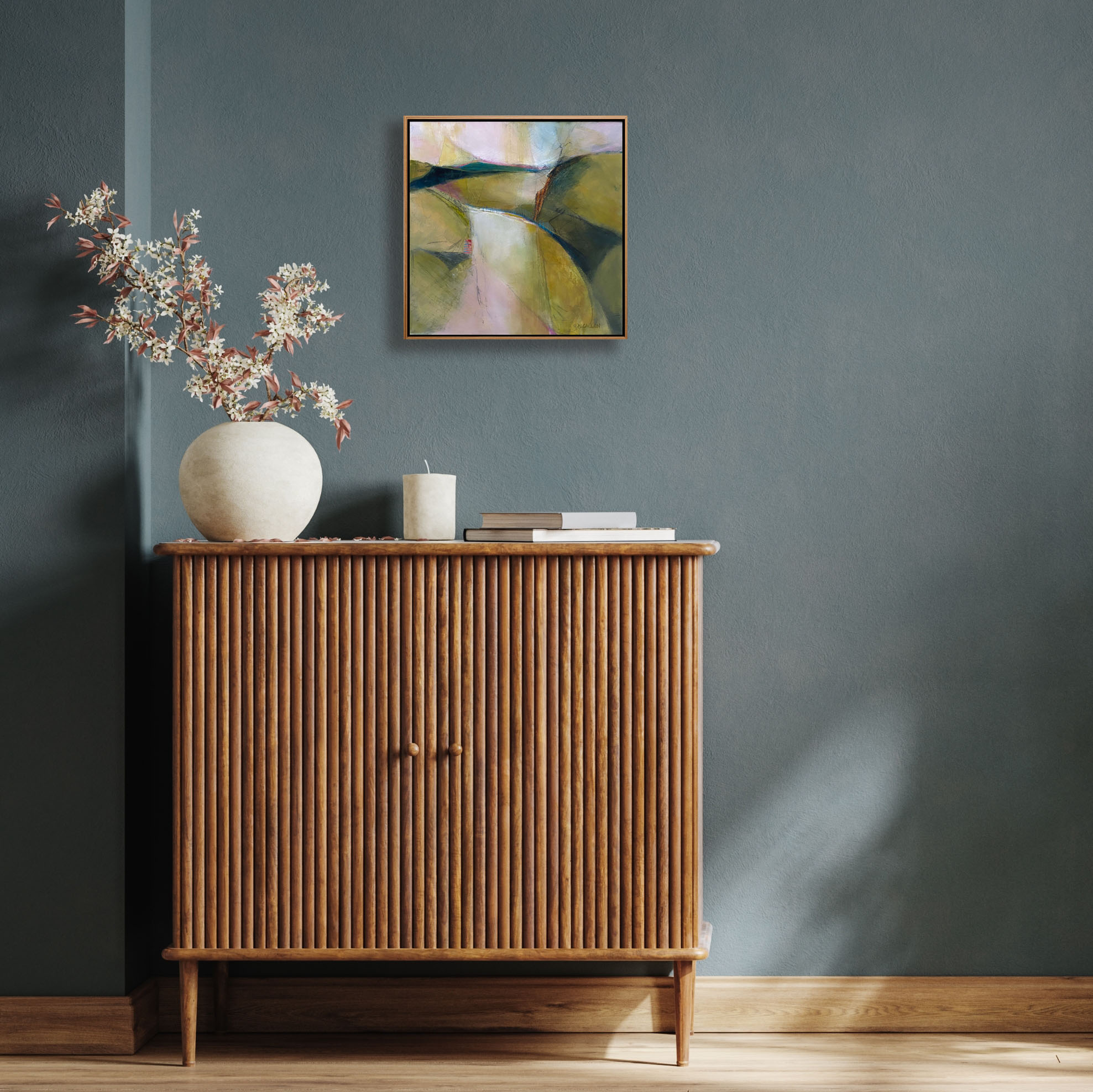 The Long Way Round On Teal Wall