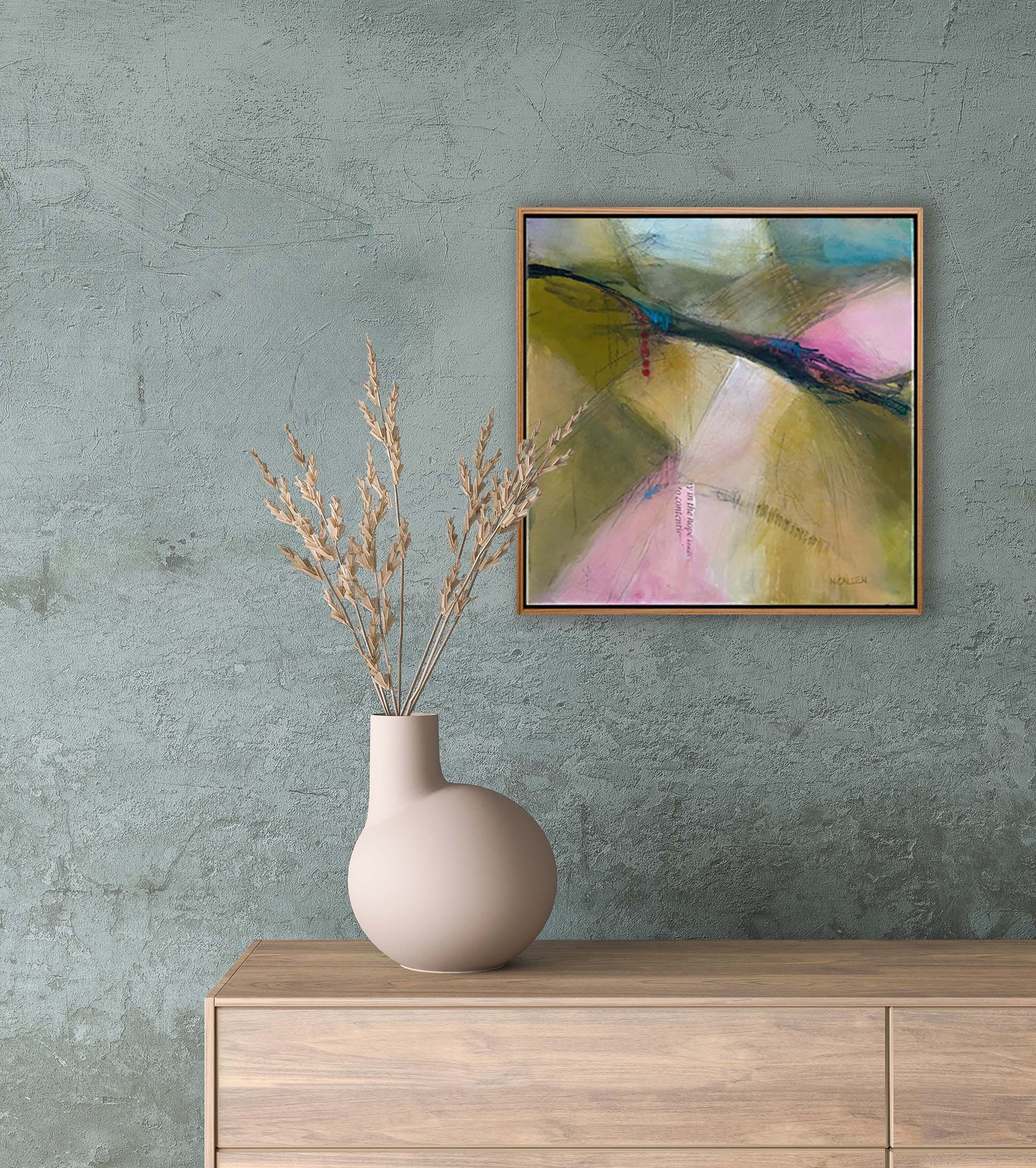 Ring The Bell For Lunch On Textured Green Wall