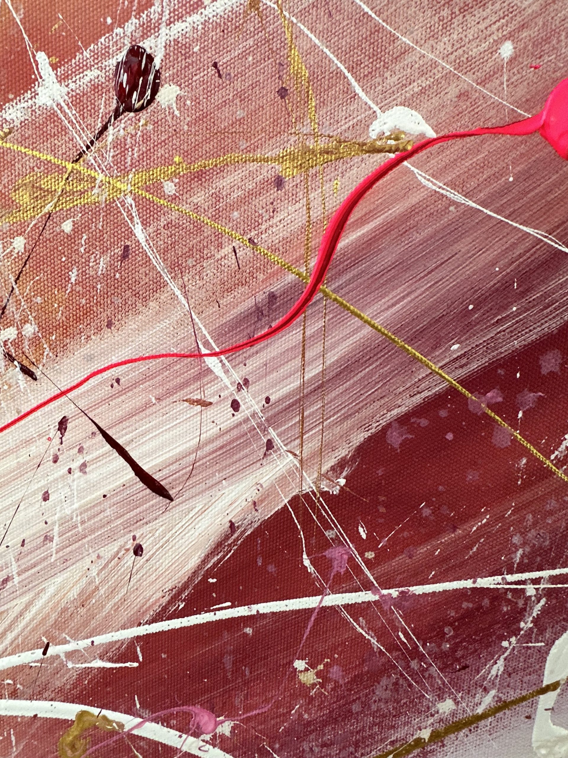 Close Up Brushstrokes Alanah Jarvis Abstract Art