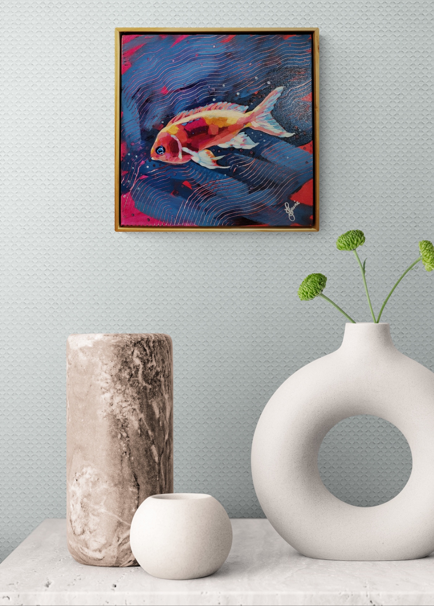 Ceramic Vases On Marble Bench 1 Resized