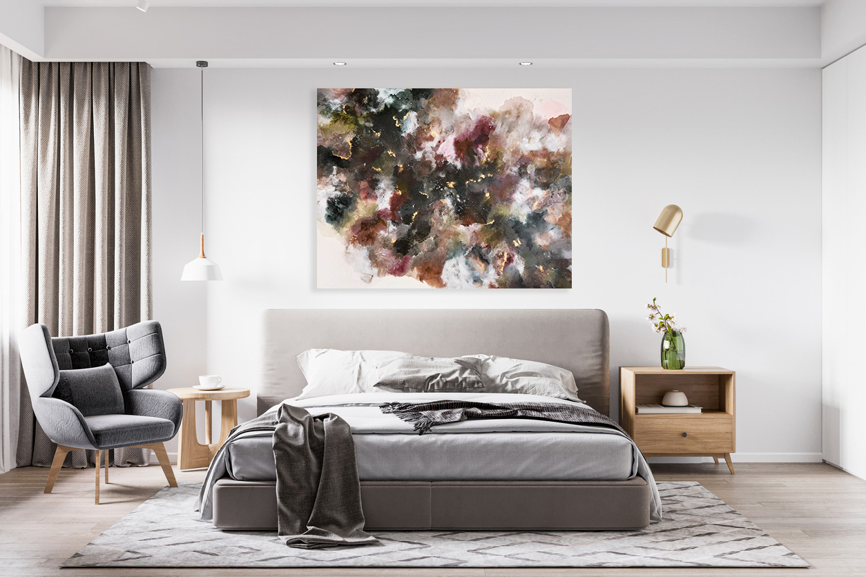 Interior Bedroom Wall Mockup