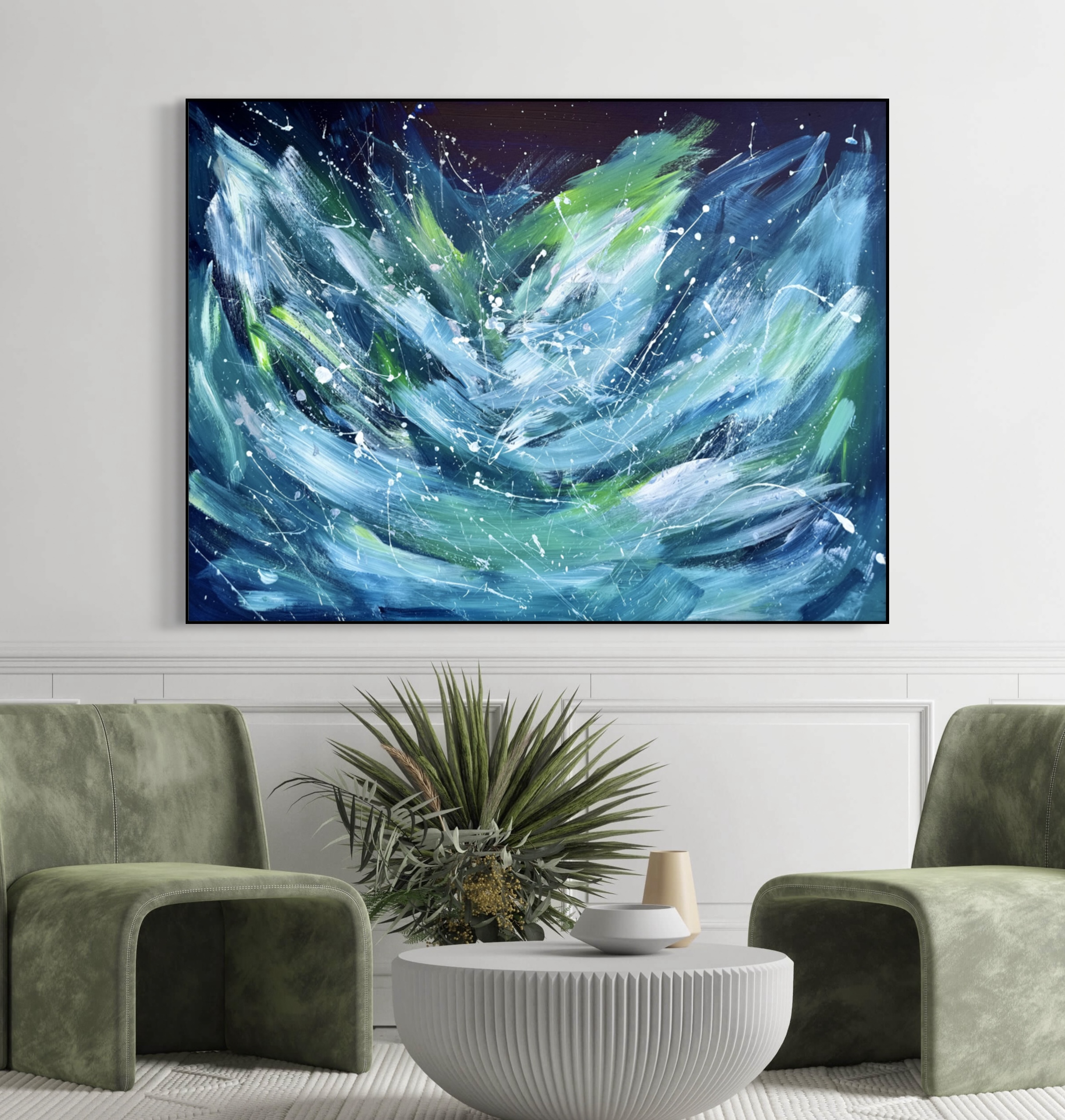 Green Interior Alanah Jarvis Asbtract Art