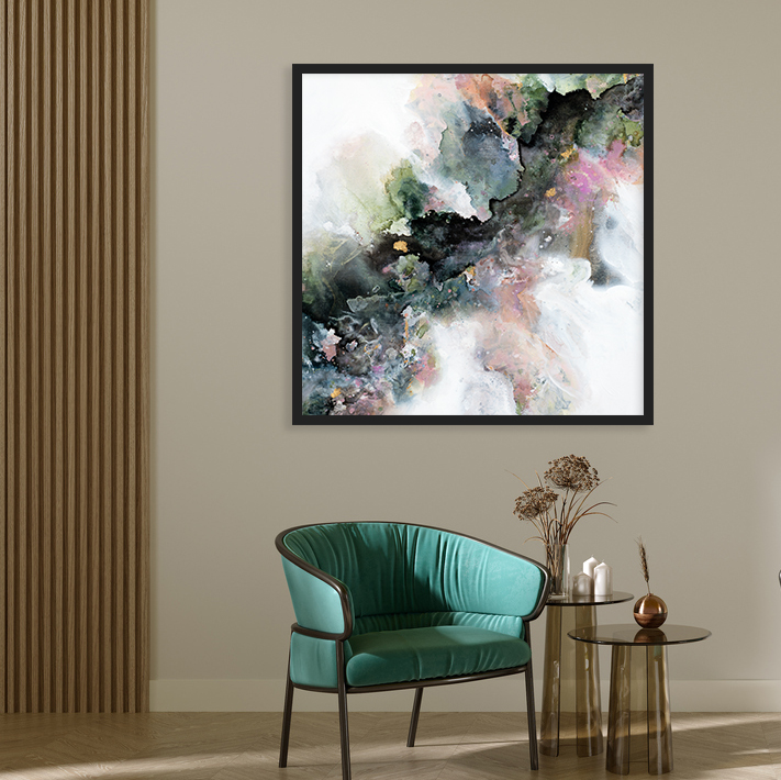 Living Room With Two Green Armchairs, Home Decoration In The Living Room. 3d Rendering