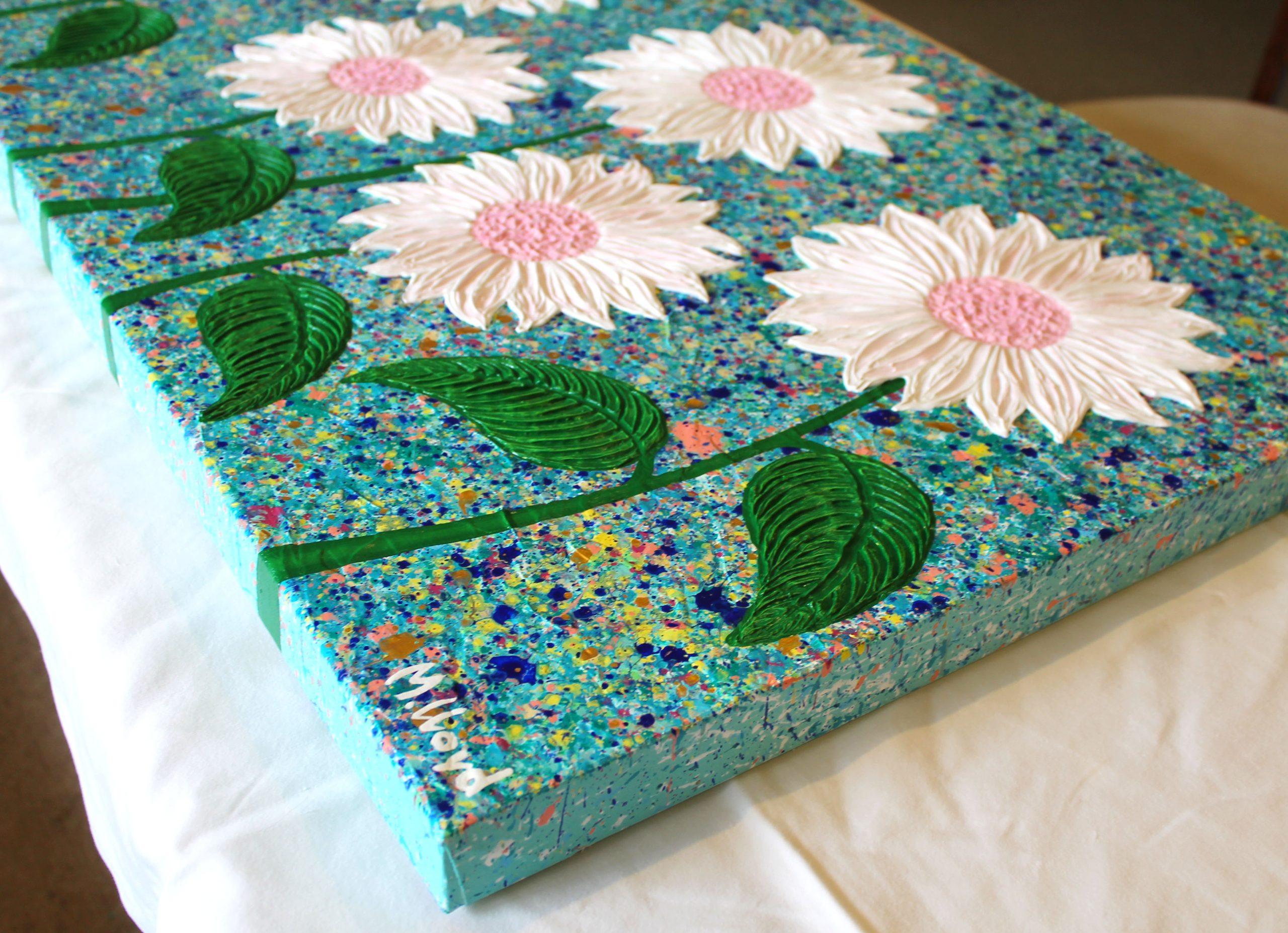 Sides White And Pink Flowers Daisy Miranda Lloyd 90 X 60